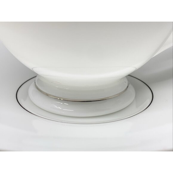 2 Waterford Kilbarry Platinum Cups and Saucers Footed Coffee Tea Fine Bone China - Picture 11 of 12